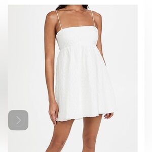 Amanda Uprichard Jojo Dress White Mini Spaghetti Straps XS